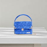 Royal Blue Velvet Bag
